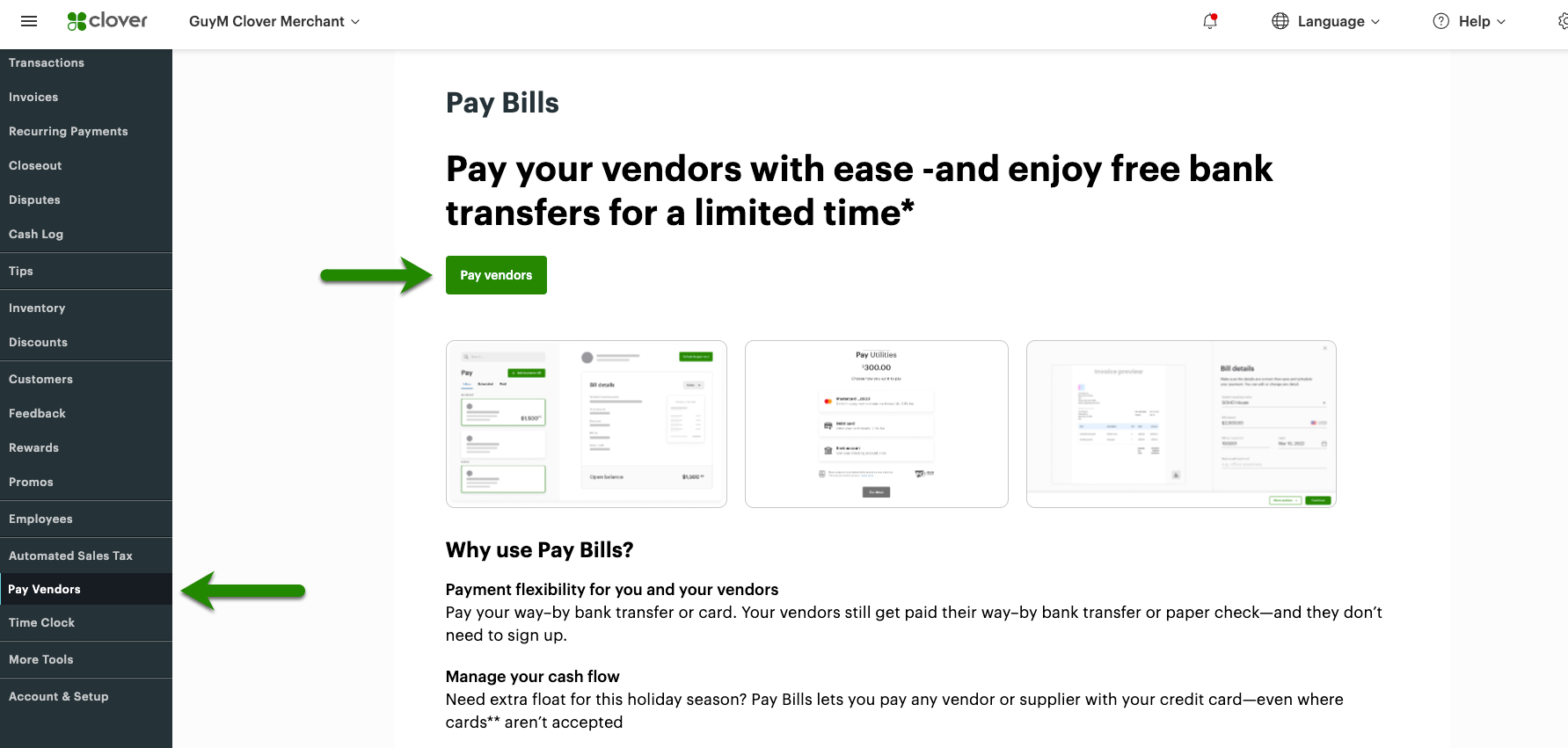 Pay vendors in left side bar.jpg